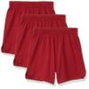 Soffe Girls' Authentic Cheer Short, Cardinal, X-Large (3-Pack) view 1