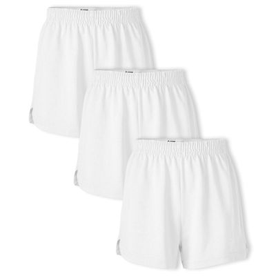 Soffe Girls' Authentic Cheer Shorts, 2.75" Inseam, White, Large (3-Pack)