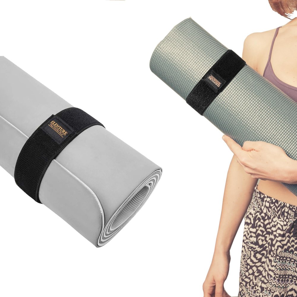 Adjustable Heavy-Duty Yoga Mat Strap - Elastic Bungee Wrap Organizer for Workout, Exercise, and Pilates Mat Storage - Secure and Stretchable Holder for Easy Transport