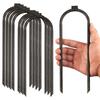 Extra-Large 10"x3" Heavy Rebar Trampoline Wind Stakes Safety Ground Anchor - Duty Steel U Stake - Black view 1