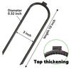 Extra-Large 10"x3" Heavy Rebar Trampoline Wind Stakes Safety Ground Anchor - Duty Steel U Stake - Black view 2