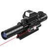 MidTen 3-9x32 4-in-1 Scope Combo with Dual Illuminated Scope Optics & 4 Holographic Reticle Red/Green Dot Sight & IIIA/2MW Laser Sight Rangefinder Illuminated Sight & 20mm Mount view 1
