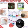 Giant Inflatable Kids Bowling Set - 6 27" Jumbo inflatable bowling pins - 1 24" Yard Bowling Ball -30"Glow Tape-1 Foot Pump-1 Mesh Bag-10 Score Sheet-Indoor Outdoor Lawn Bowling set for Adult Kids view 3