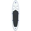 vidaXL Inflatable Stand Up Paddle Board Set with Oar, Removable Fin, Hand Pump, and Carrying Bag - SUP Surfboard for Recreational Paddling and Small Wave Riding - Blue and White view 4