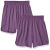 Soffe Girls' Authentic Cheer Short, Team Purple Heather, Medium (3-Pack) view 1