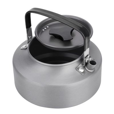 Aluminum Teapot, Portable 1.1L Aluminum Teapot Camping Teapot Over The Fire Stove Top Teapot Kettle Coffee Tea Pot for Camping Hiking Kitchen(Black)