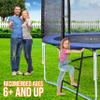 SereneLife Outdoor Trampoline Access Safety Heavy Duty Ladder - 2 Steps Weather Resistant Galvanized UV Treated Steel Climbing Ladder, 264Lbs Capacity Stairs Accessories, Boys & Girls, Adult view 2
