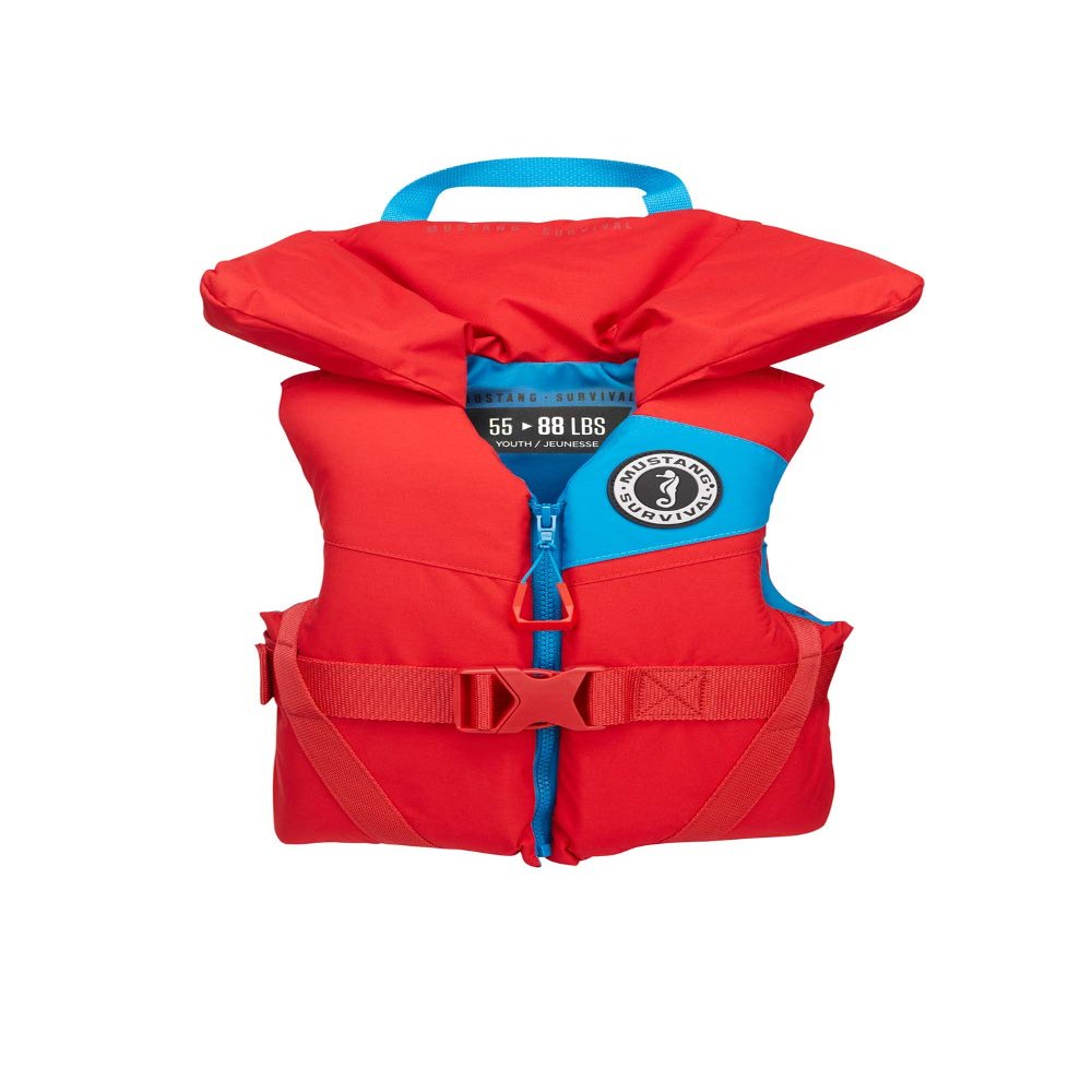 MUSTANG SURVIVAL - Youth Foam PFD - Imperial Red, Youth (55 lbs - 88 lbs)