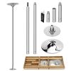 PRIOR FITNESS Professional Dance Pole, 45mm Dance Pole Set, Adjustable Heavy Duty Spinning Removable Pole Dance, Portable Static Fitness Dancing Pole Kit for Home, Apartment, Club, Party, Gym view 1