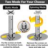 PRIOR FITNESS Professional Dance Pole, 45mm Dance Pole Set, Adjustable Heavy Duty Spinning Removable Pole Dance, Portable Static Fitness Dancing Pole Kit for Home, Apartment, Club, Party, Gym view 4