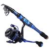Sougayilang Telescopic Fishing Rod and Reel Combo - 24Ton Carbon Fiber Portable Travel Spinning Rod, 12+1 BB Spinning Reel Collapsible Fishing Kit for Saltwater Freshwater view 1