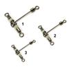 10pcs 3 Way Cross-line Rolling Swivel, T-shape Luminous Crossline Fishing Connector, Stainless Steel Swivels, Flexible Saltwater Tackle view 2
