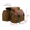 UNISTRENGH Updated Bike Pannier Bags Canvas Cycling Equipment Pack Multifunctional Messenger Rear Seat Trunk Carrier Bag Bicycle Shelf Pack Saddle Bag for MTB, Riding, Bike Touring (Khaki) view 3