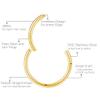 Ldurian 316L Hypoallergenic Nose Ring Hoops - 20G 9mm Gold Plated 316L Surgical Steel Septum Cartilage Earring - Body Piercing Lip Rings Jewelry view 2