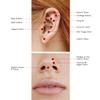 Ldurian 316L Hypoallergenic Nose Ring Hoops - 20G 9mm Gold Plated 316L Surgical Steel Septum Cartilage Earring - Body Piercing Lip Rings Jewelry view 3