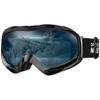 OutdoorMaster OTG Ski Goggles - Over Glasses Ski/Snowboard Goggles for Men, Women & Youth - 100% UV Protection (Black Frame + VLT 60% Light Blue Lens) view 1