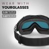 OutdoorMaster OTG Ski Goggles - Over Glasses Ski/Snowboard Goggles for Men, Women & Youth - 100% UV Protection (Black Frame + VLT 60% Light Blue Lens) view 2