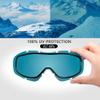 OutdoorMaster OTG Ski Goggles - Over Glasses Ski/Snowboard Goggles for Men, Women & Youth - 100% UV Protection (Black Frame + VLT 60% Light Blue Lens) view 3