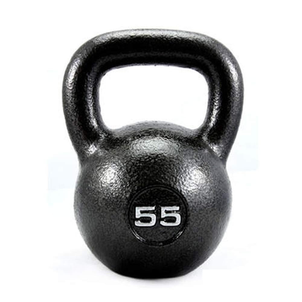 Kettlebells AGYH Black Cast Iron, Core Training for Men and Women, Strength Training, Muscle Training, 10lb/15lb/20lb/25lb/35lb/45lb/55lb (Size : 55lb/24.75kg)