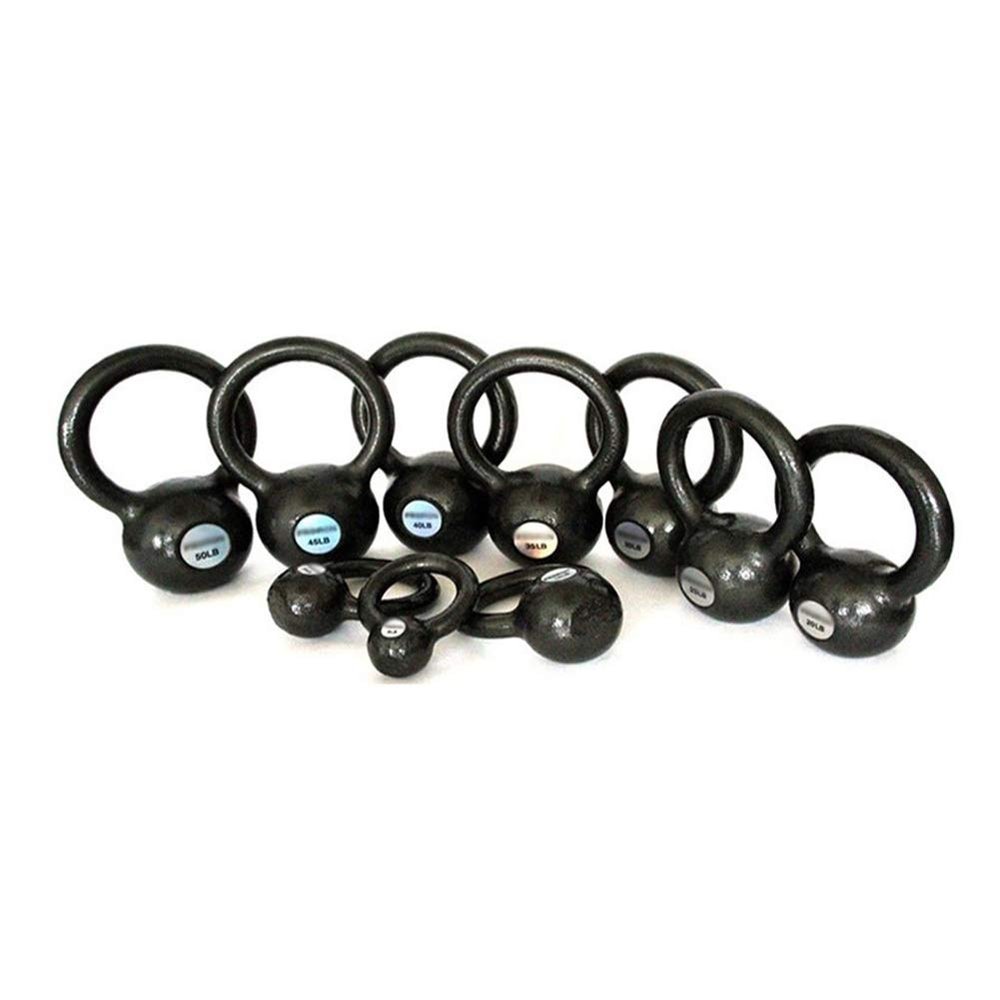 AGYH Kettlebells Black Cast Iron Kettlebell, Male And Female Upper Body Torso And Leg Strength Training Equipment, Weight Range 15lb-50lb (Size : 25lb/11.25kg)
