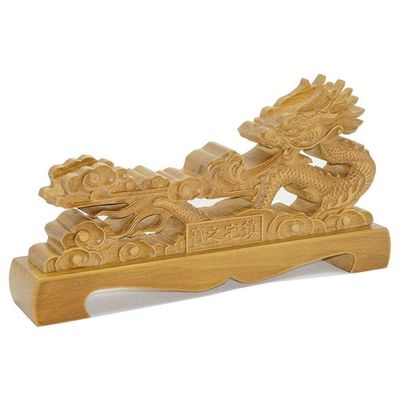 IQQI Sword Stand Wooden Dragon Japanese Samurai Sword Holder Stand Katana Wakizashi Bracket Hanger Floor Horizontal Display