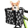 Lixada Bike Basket, Small Pet Cat Dog Carrier Bicycle Handlebar Front Basket Folding Detachable Removable Easy Install Quick Released Picnic Shopping Bag, Max. Bearing: 11lbs view 1