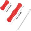 Sumind 6 Sets Bowstring Finger Guards Archery Bowstring Finger Protector for Hunting (Red) view 3