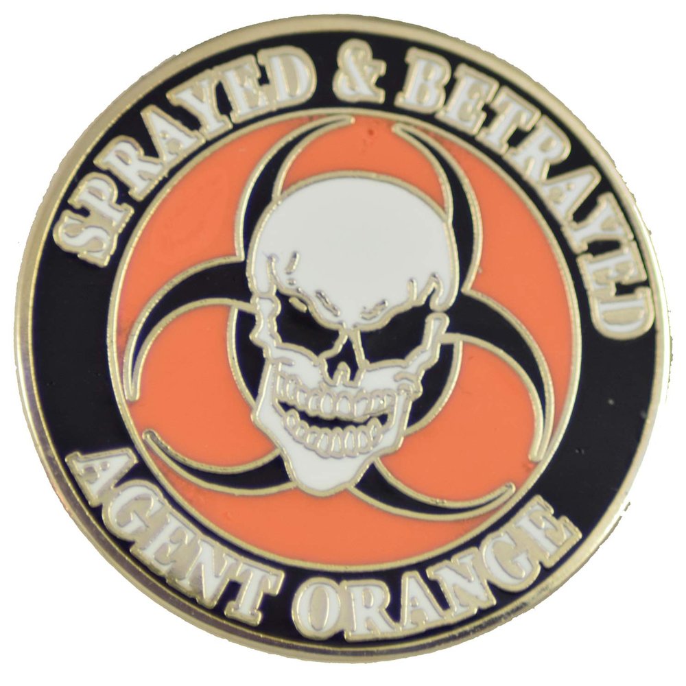 Agent Orange Sprayed and Betrayed LAPEL PIN OR HAT PIN - Size approx 7/8" - VETERAN OWNED BUSINESS