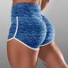 JOFOW Slip Compression Bike Shorts Shorts Yoga Workout Women Leggings Capris Pants Blue view 2