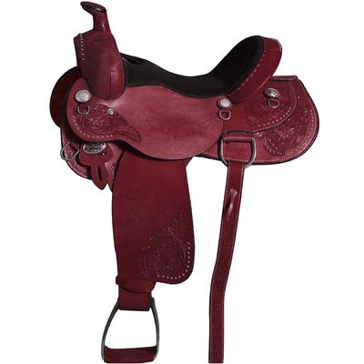 HILASON Western Horse Saddle American Leather Ranch Roping Cowboy | Hand Tooled Wade & for Horses