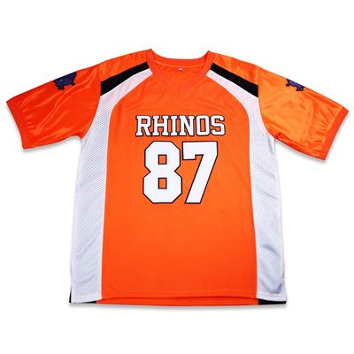 boriz H MCCRINGLEBERRY 87 Rhinos Football Jersey Stitch (50) Orange