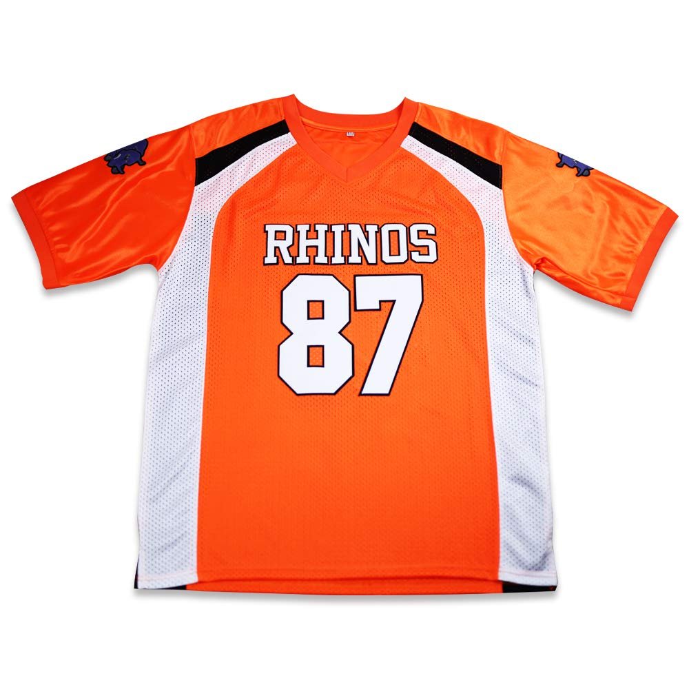 boriz H MCCRINGLEBERRY 87 Rhinos Football Jersey Stitch (50) Orange
