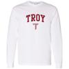 AL03 - Troy Trojans Arch Logo Long Sleeve - 2X-Large - White view 1