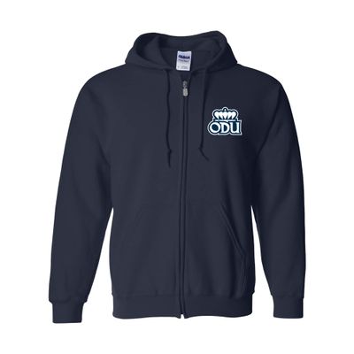 AZ07 - Old Dominion Monarchs Primary Logo LC ZIP HOODIE - 3X-Large - Navy