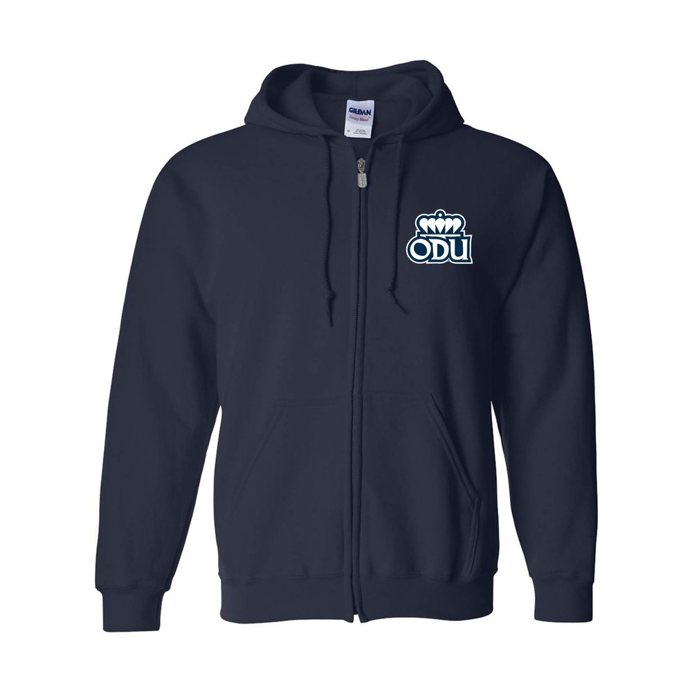 AZ07 - Old Dominion Monarchs Primary Logo LC ZIP HOODIE - 3X-Large - Navy