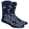Mad Toro Paisley Bandana Crew Socks (Navy Blue Paisley Bandana) view 1