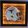 Framed and Lighted College Football Helmet (Texas Longhorns) view 1