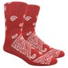 Mad Toro Paisley Bandana Crew Socks (Red Paisley Bandana) view 1