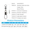 AMYSPORTS Stainless Steel Fishing Swivel Snap Ball Bearing Snap Swivels Fishing High Strength Saltwater Swivels Snaps Interlock Fishing Tackle Swivel Fishing Line Connector 25pcs 37.9lbs view 2