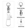 AMYSPORTS Stainless Steel Fishing Swivel Snap Ball Bearing Snap Swivels Fishing High Strength Saltwater Swivels Snaps Interlock Fishing Tackle Swivel Fishing Line Connector 25pcs 37.9lbs view 3