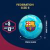 Icon Sports Officially Licensed FC Barcelona Soccer Ball - FCB90BL Teal Size 5 view 4