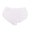 Mens Mesh Shorts See Through with Large Split Sides Sexy Sheer Boxers Underwear White L view 3