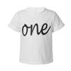 ACSUSS Infant Baby's Cotton Short Sleeves T-Shirt Tops Tees Boys Girls Letter One Print First Birthday Party Shirt Ivory 6-12 Months view 3