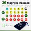WISEPLAYERFC Soccer Player Magnets-Set of 26 Pieces 0.75 Inches Diameter with Bag view 2