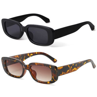KUGUAOK Retro Rectangle Sunglasses Women and Men Vintage Small Square Sun Glasses UV Protection Glasse