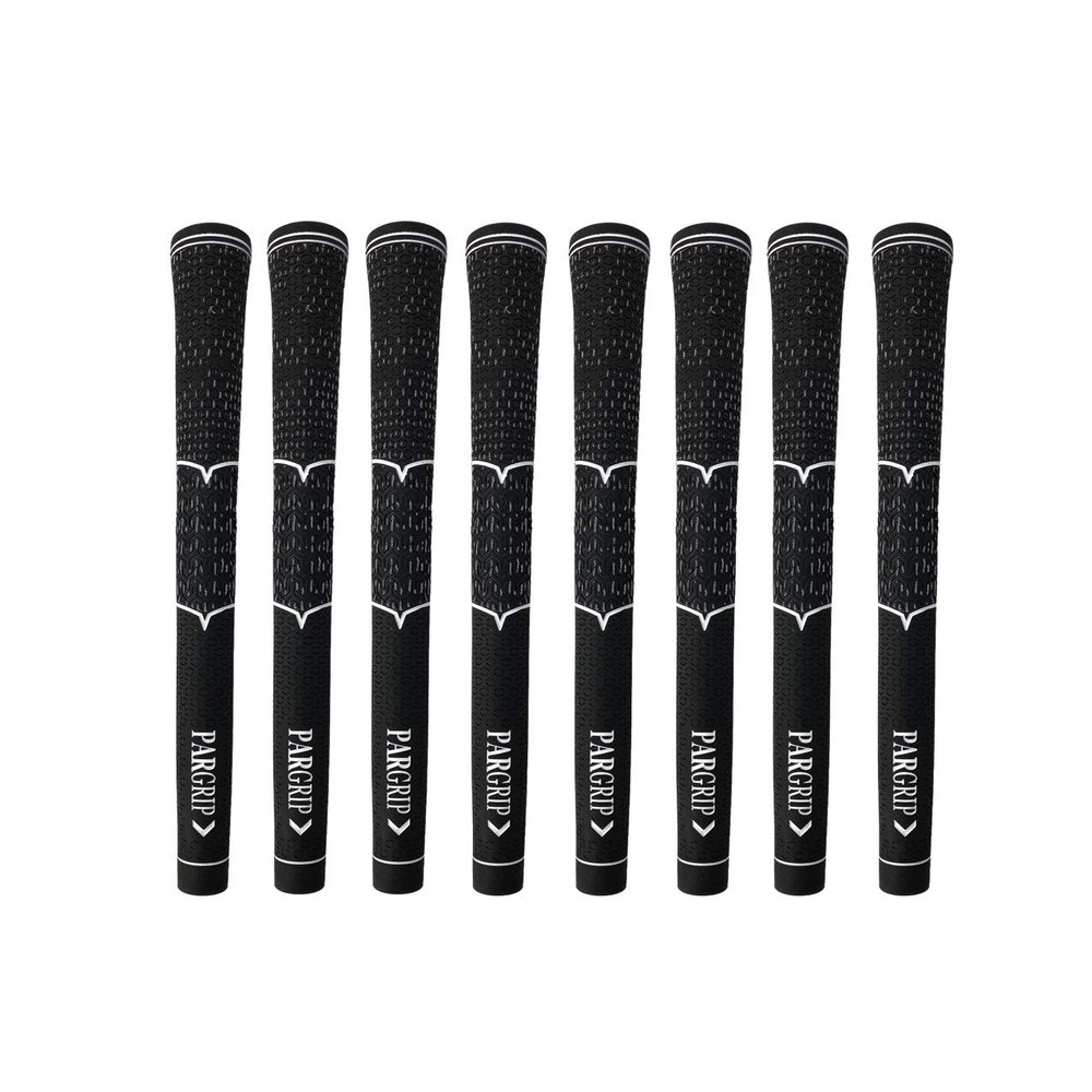 Players Multi-Cord Black Golf Grip Set - 3 Textured Surfaces, Anti-Slip for All Weather Performance 8 Pack Golf Grip Set (Standard)