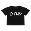 Agoky Baby Boys One 1st Birthday Shirt Short Sleeve First Birthday Outfit Top Party Photography Black 6-12 Months view 1