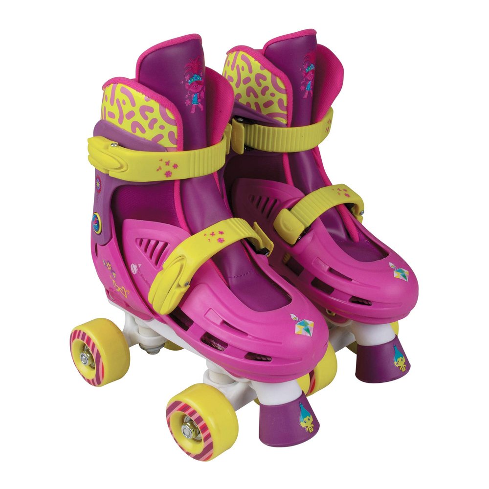 PlayWheels Trolls World Tour 2 Quad Skates for Children in Sizes J10-J13  Vibrant and Engaging Design Inspired by The Popular Movie  Ideal for Both Indoor and Outdoor Roller Skating Fun