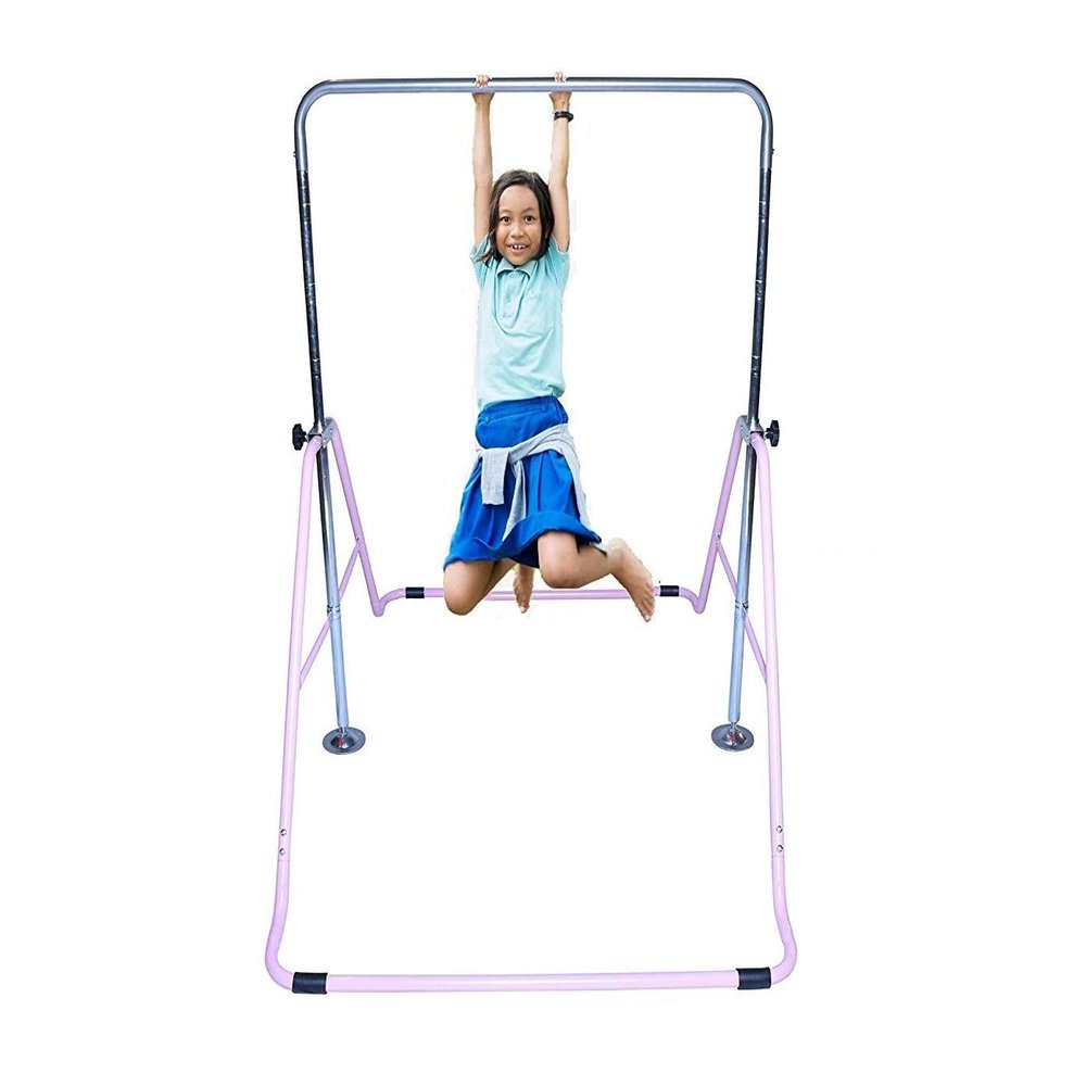 X Factor Kids Gymnastics Bar Jungle Gym Horizontal Kip Bar Gymnastic Equipment Junior Training Height Adjustable Children Monkey Bars Folding Climb Tower Balance Bar Asymmetric Bar Children Playground