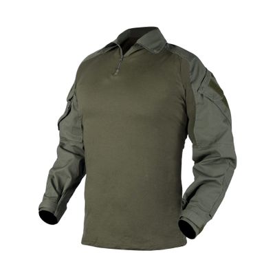 IDOGEAR Men G3 Combat Shirt with Elbow Pads Rapid Assault Long Sleeve Shirt Tactical Military Airsoft Clothing (Ranger Green, Small)